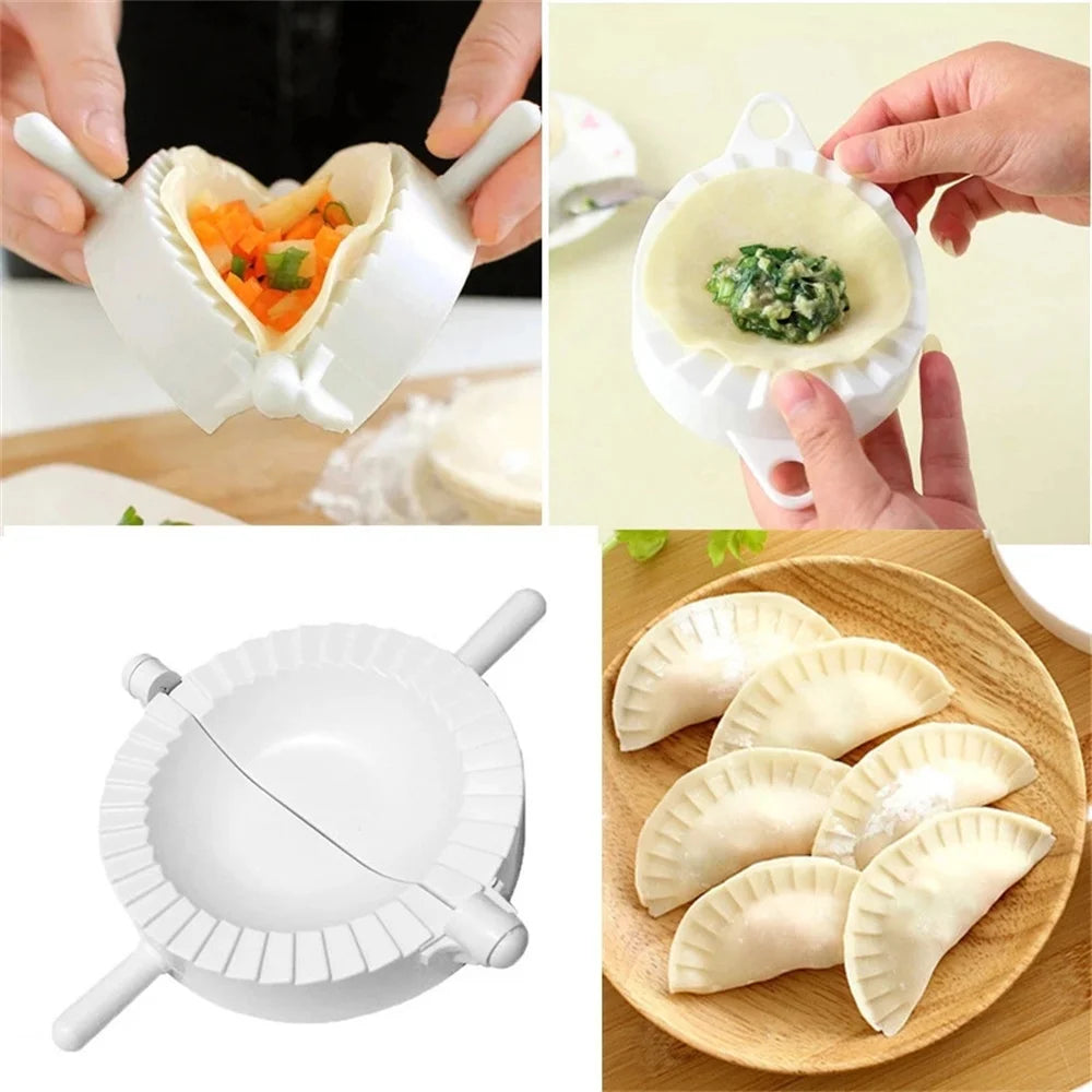 3PCS 7CM/8CM/10CM Kitchen Dumpling Molds Plastic Dough Press Dumpling