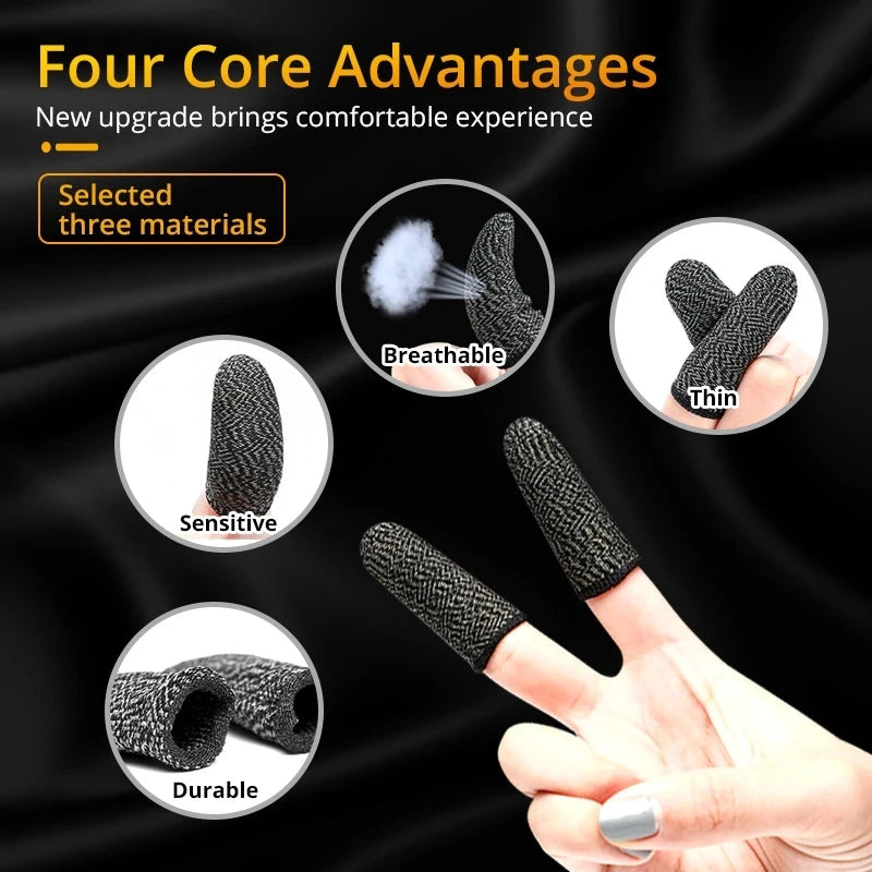 Gaming Finger Sleeve Breathable Fingertips For PUBG Games Anti-Sweat