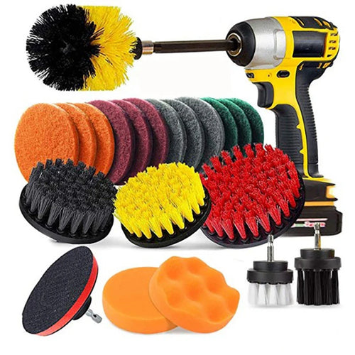 Electric Drill-Brush Head Kit Attachment Power Scrubber Brush For