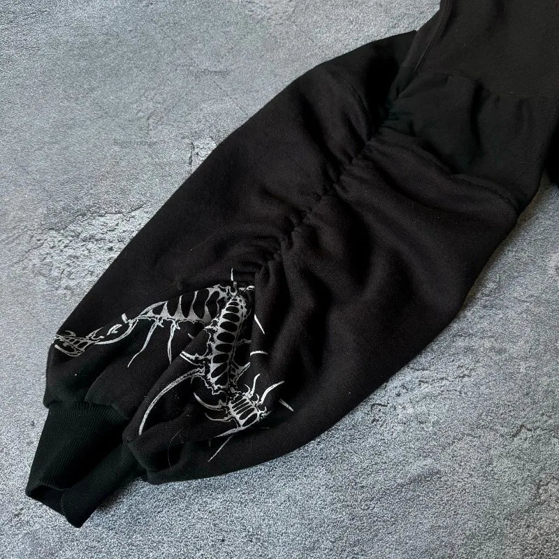 Y2K Harajuku Retro Personalized Print Fashion Versatile Oversized
