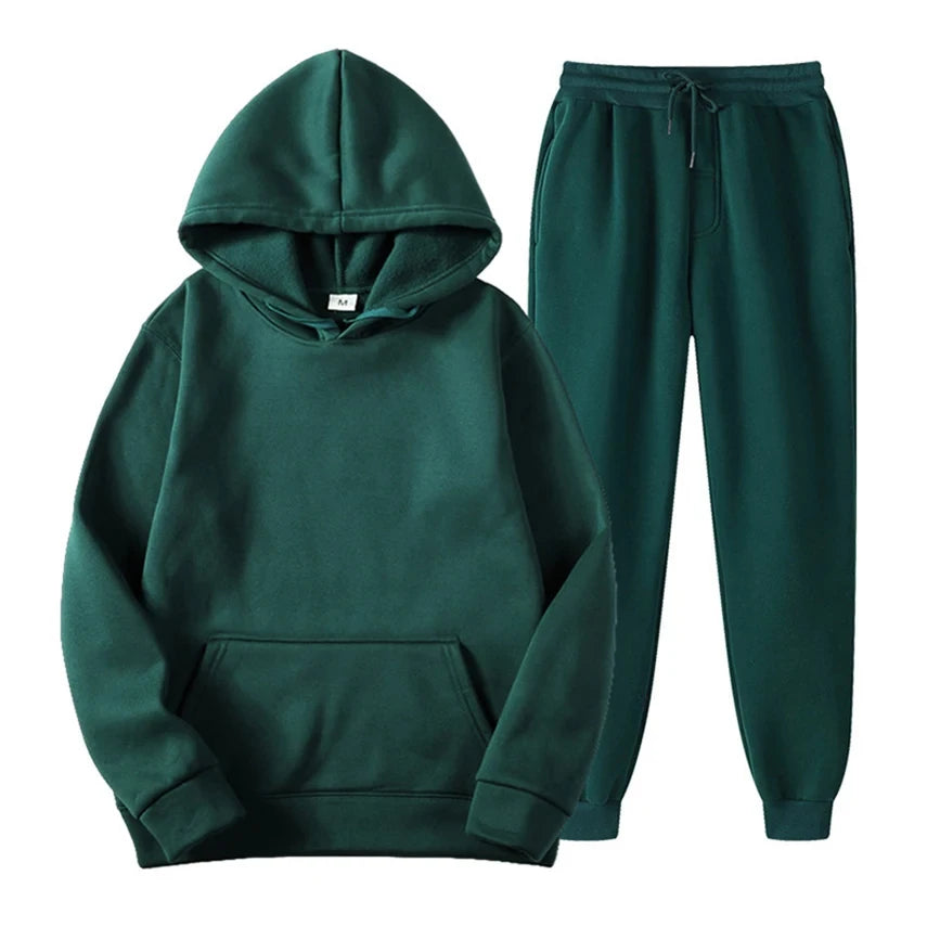 2024 Winter Brand Tracksuits Men's sets Long Sleeve Pullover + Jogging