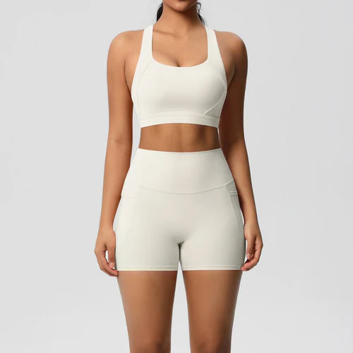 2PCS Sportswear With Pocketed Yoga Set Gym Clothes Yoga Suits For