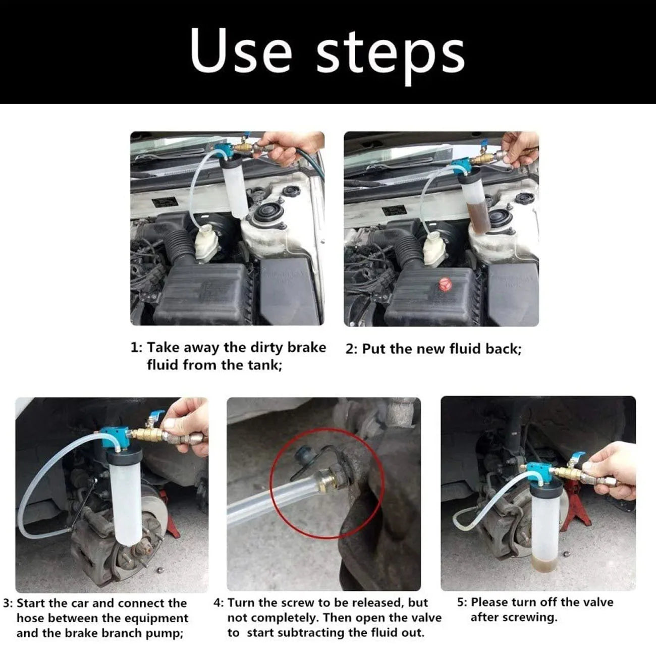 Universal Automotive Fluid Extractor Pump Oil Change Syringe with Hose