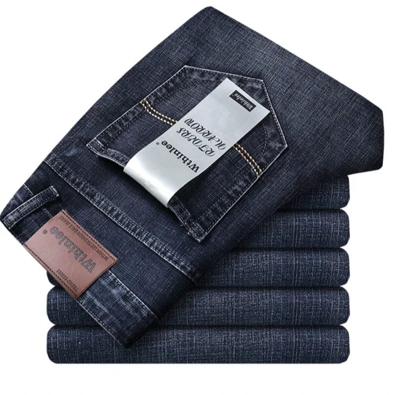 Wthinlee New Business Men's Jeans Casual Straight Stretch Fashion