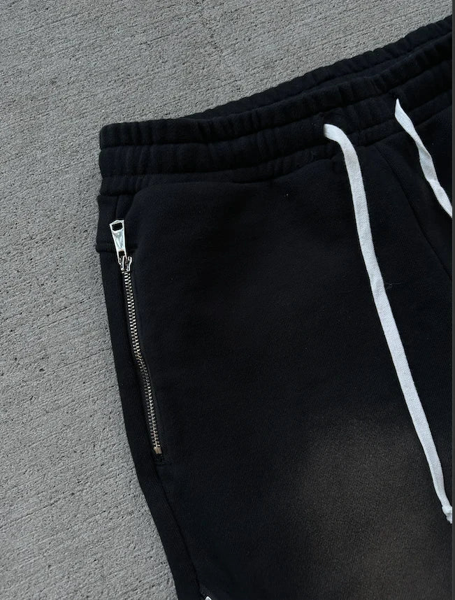 Streetwear Baggy Casual Pants Y2K Retro Zipper Decoration Sweatpants
