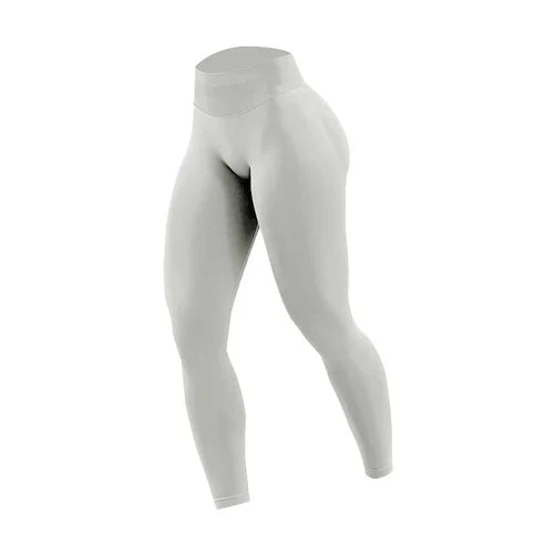 Women Three Waist Gym Yoga Pants High Waist Peach Buttocks Solid Color