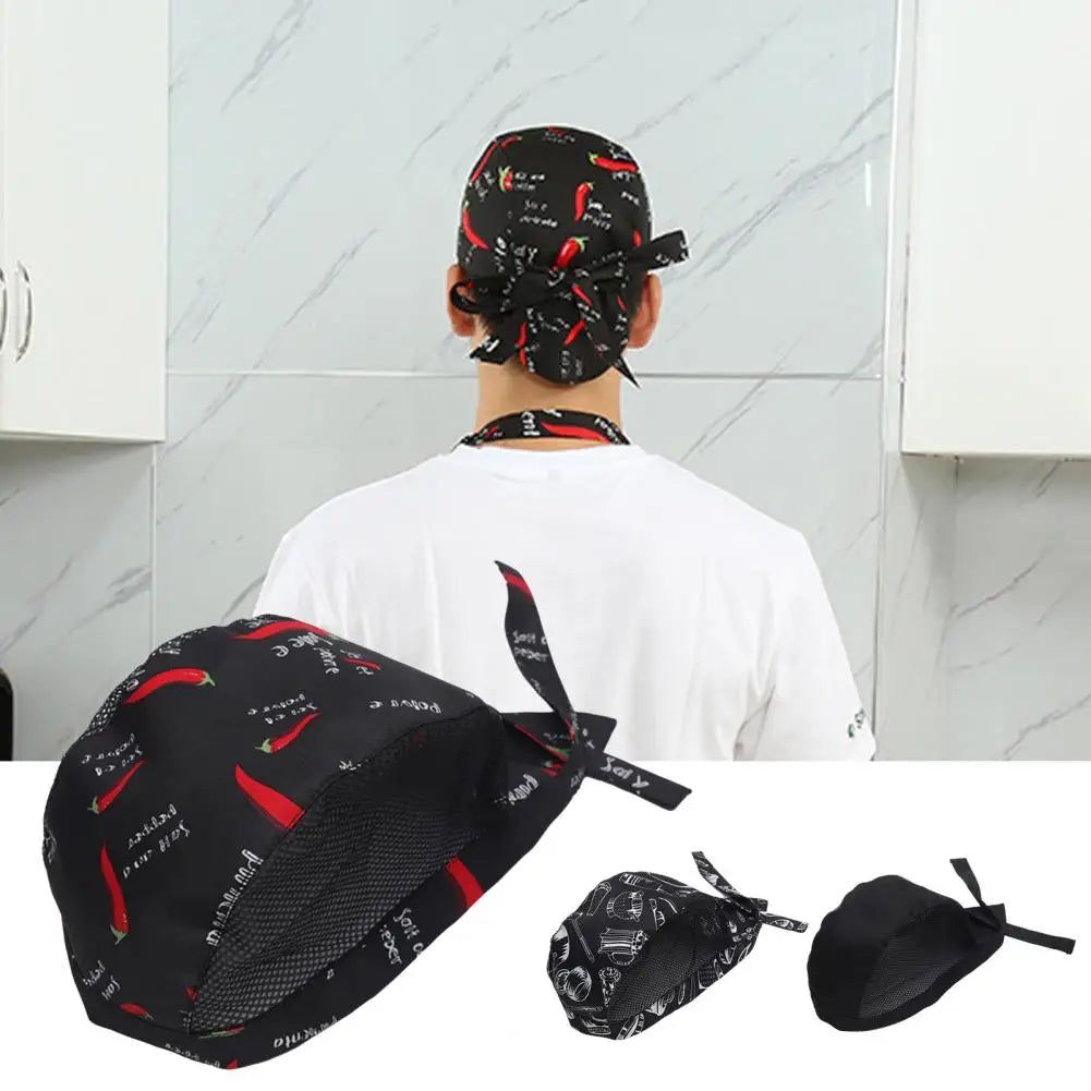Adult Adjustable Chef Hat Mesh Kitchen Cooking Hat Restaurant Chef