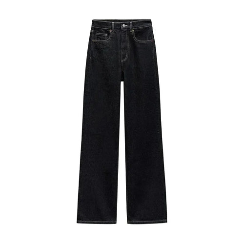 Vintage Belt Denim Jacket Pants Set Women Lapel Single Breasted