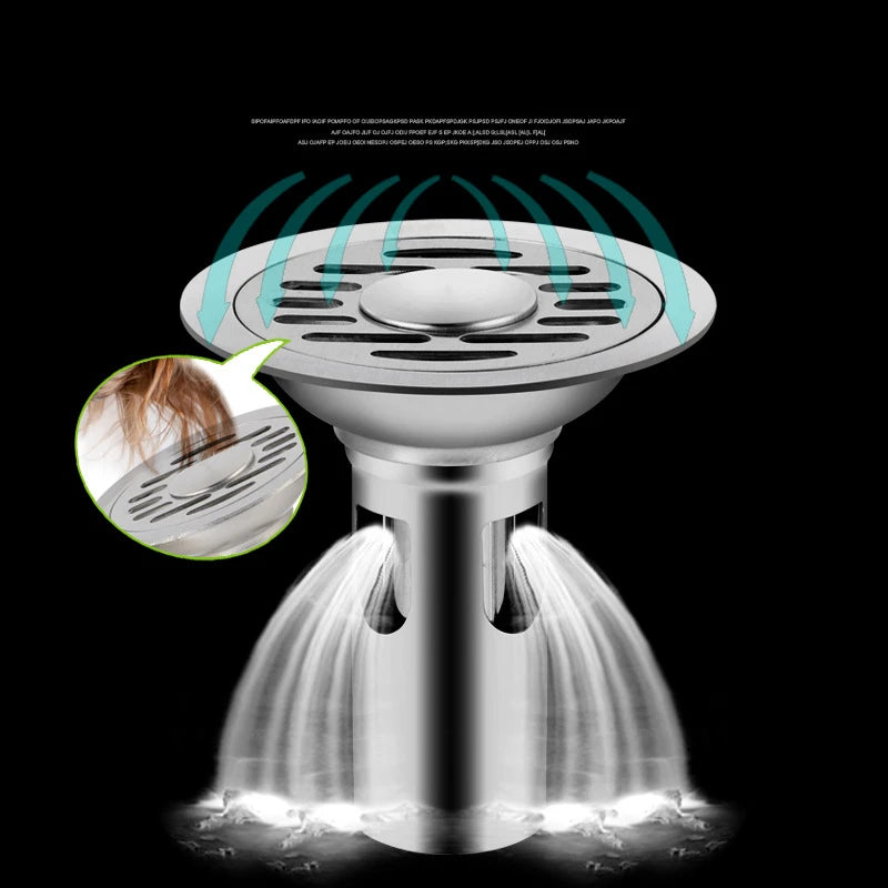 304 Stainless steel Floor Drains Anti-odor Drainer Shower Strainer
