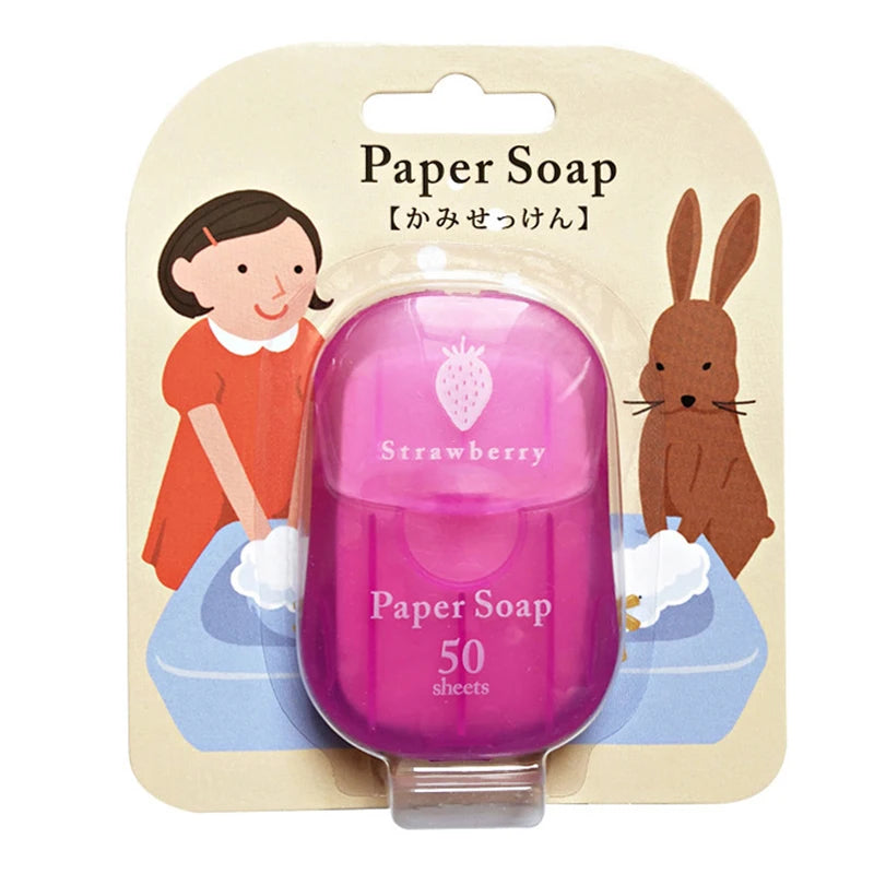 Box Disposable Soap Paper Travel Soap Paper Washing Hand Bath Clean