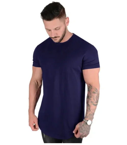 Muscle Fitness T-shirt Summer Men's Athleisure Workout short sleeve