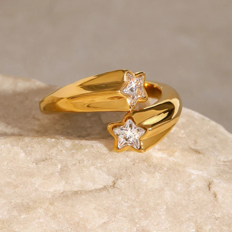 Fashion Simple Stainless Steel Rings For Women Gold Color Smooth
