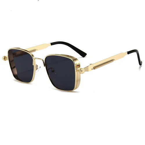 Square Steampunk Spring Leg Sunglasses For Men Women Fashion Classic