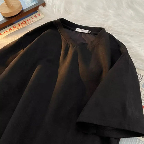 T Shirt for Men Loose Crew Neck Oversized T-shirt Men's Korean Y2k