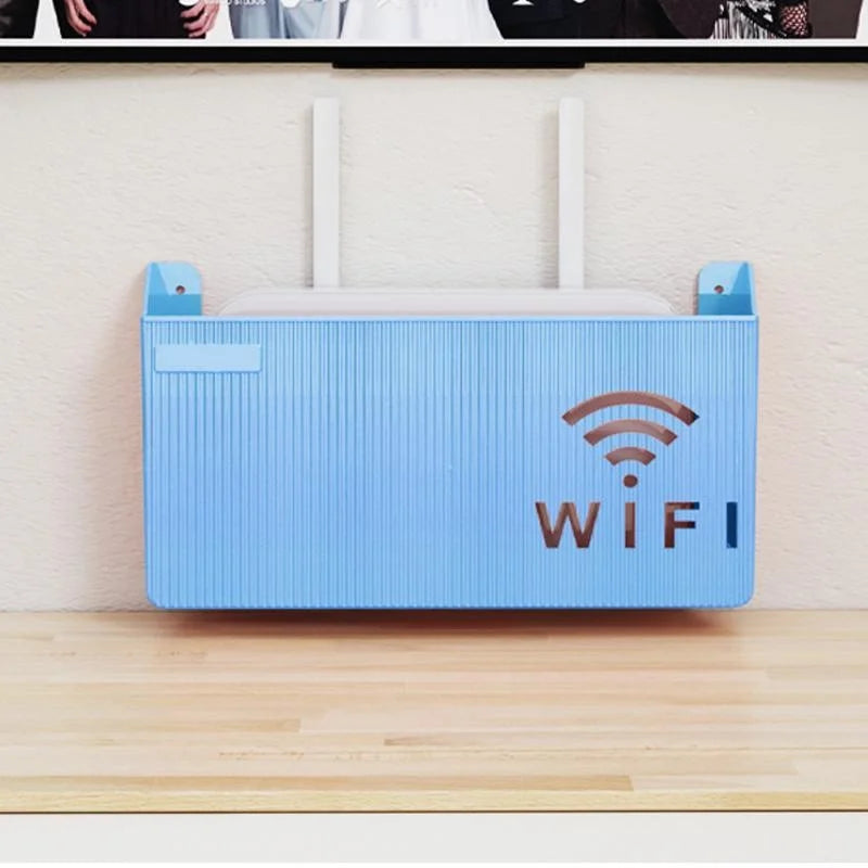 1 Pcs Wall Hanging Plastic Wireless Router Storage Box Cable Power