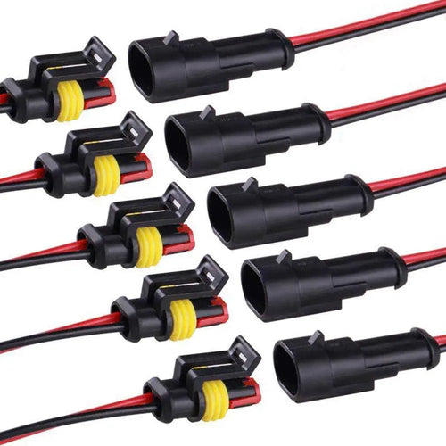 10pcs 5 Sets Waterproof Automotive Male Female Electrical Connectors