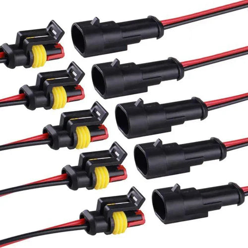 10pcs 5 Sets Waterproof Automotive Male Female Electrical Connectors