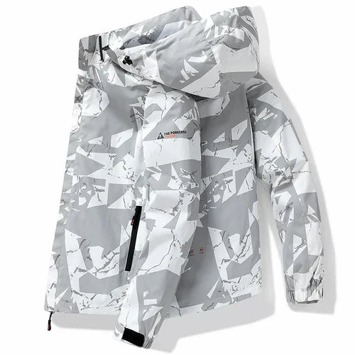 Hooded Hiking Jacket Men Outdoor Bomber Jackets Waterproof Windbreaker