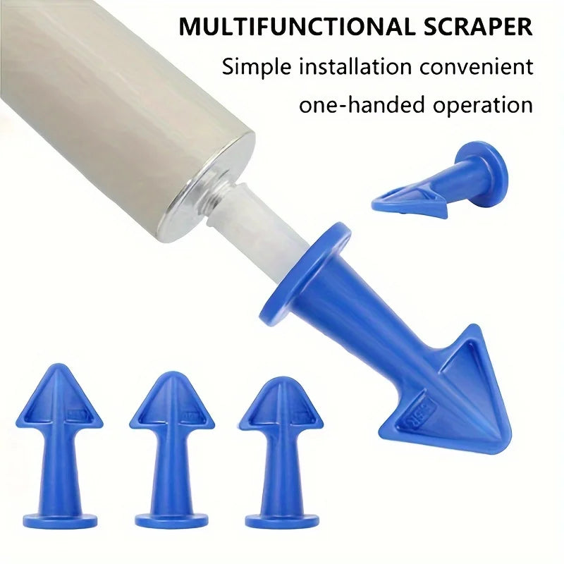 Blue Caulking Tool Set 3PCS Silicone Sealant Nozzle Applicators,