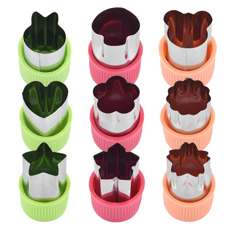 3/9pcs Fruit Cutters for Children Kids Food Cookie Sandwich Mold Maker