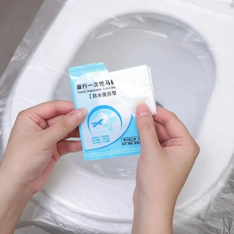 50pcs Disposable Toilet Seat Cover Portable Travel Safe Toilet Seat