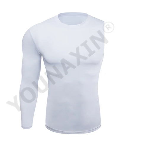 Men One Arm Long Sleeves T-Shirts Base Layer Basketball Sports Tight