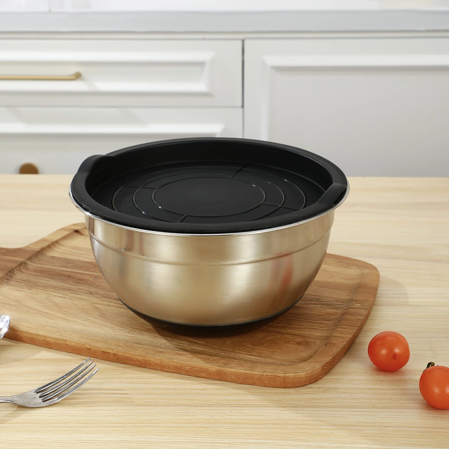 Lided mixing bowl set, 5 stainless steel mixing bowls, perfect for