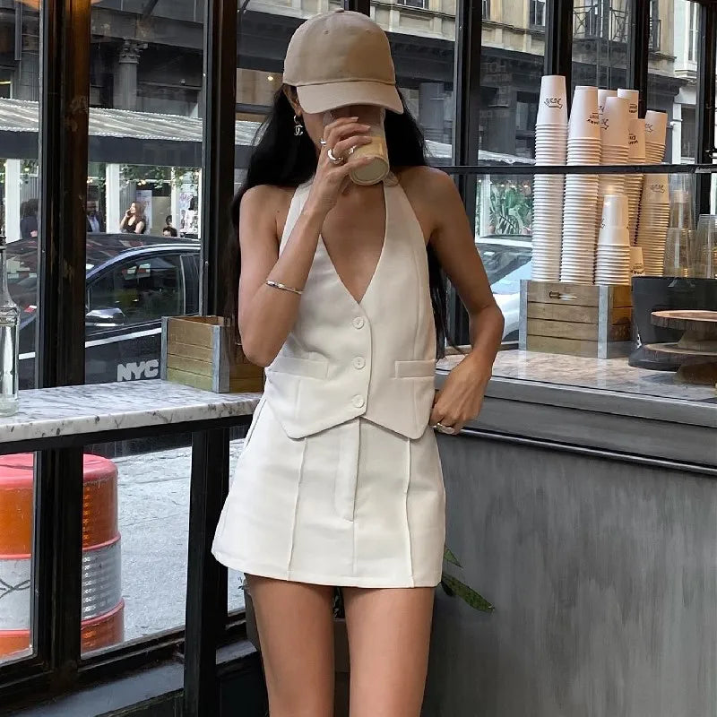 Candyhot Fashion Casual V-neck Sleeveless Suit Tank Top With