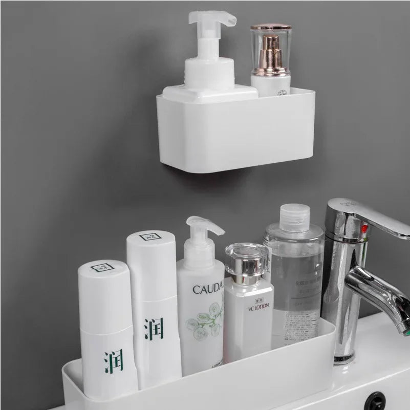 Multifunctional Plastic Wall-Mounted Storage Basket for Kitchen