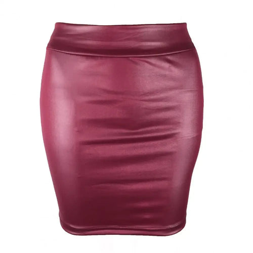 Leather Matte Slim Mini Sexy Fashion PU Hot Short High Waist Skirt