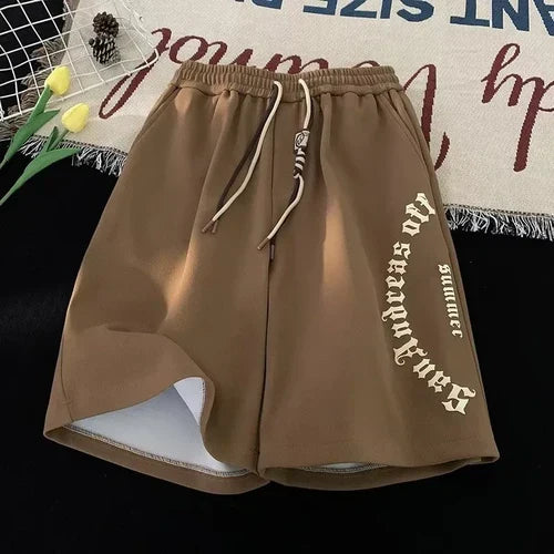 M-5XL Men Shorts Casual Short Pants Oversize Beach Shorts Retro