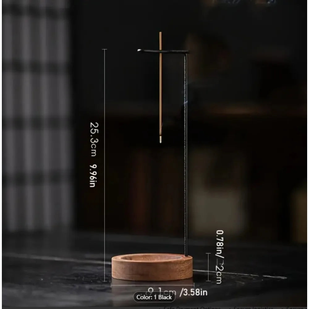 Creative Upside Down Incense Burner Incense Stick Holder Wooden Round