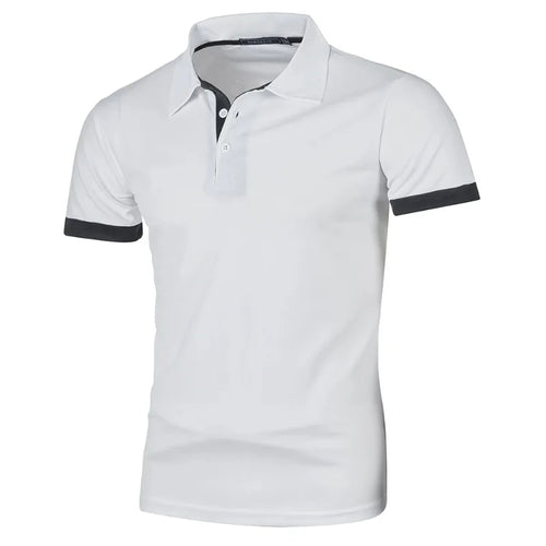 New Mens Short Sleeve Polo Shirt Solid Color Streetwear Lightweight