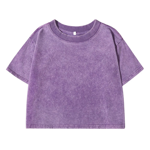 Solid Color Slim Washed T-Shirt Women Fashion Soft Cotton Tee ShirtS