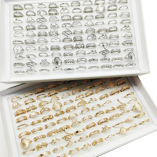 30pcs/Lot Factory Wholesale Alloy Finger Rings For Women HOT New Big
