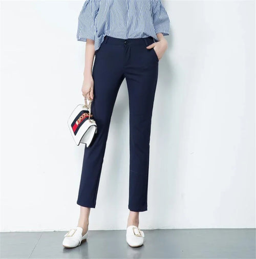 New Elegant Ladies OL Work Pantalones S-4xl Big Size Womens Formal