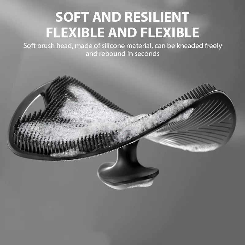 Exfoliating Silicone Bath Brush Portable Massage Bath Brush Body