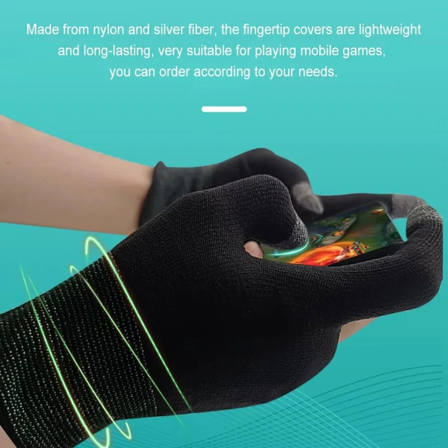 Upgrade 2pcs Finger Thumb Sleeve Gloves For Gamer Non-scratch Mobile