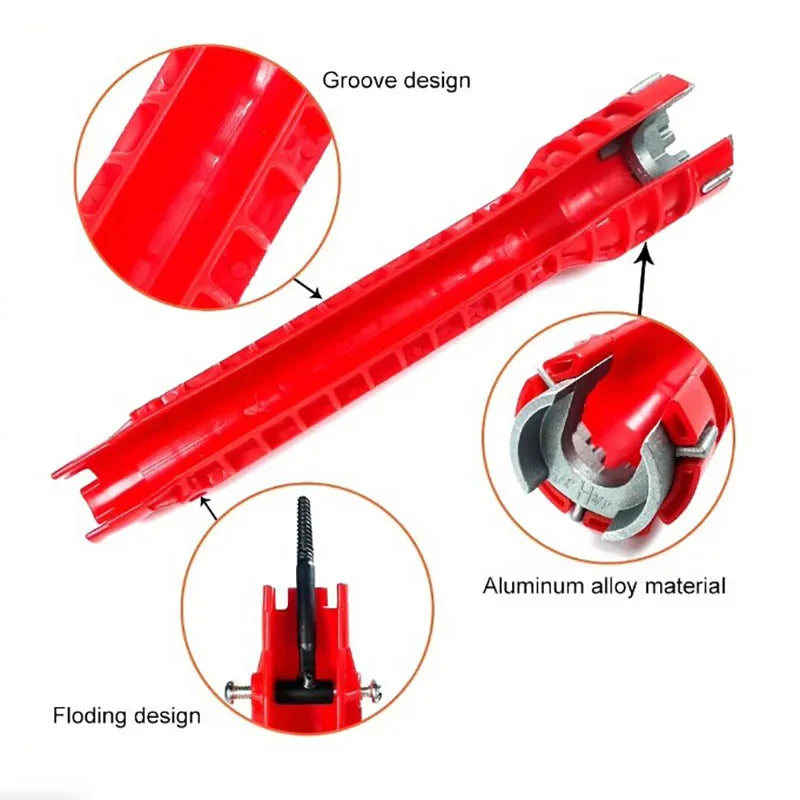 14 In 1 Wrench for Sink Faucet Sanitary Repair Tool with Double-Head