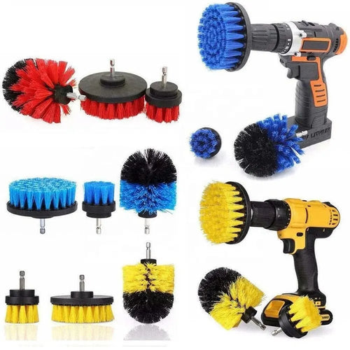 3pcs Drill Brush Attachment Set Power Scrubber Brush With Drill Scrub