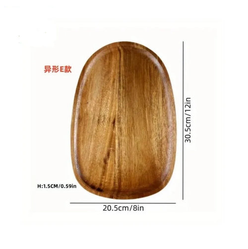 Japanese solid wood fruit plate factory wholesale wooden tray