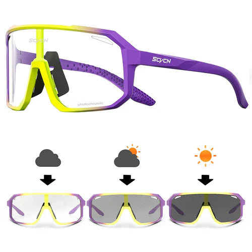 SCVCN Outdoor Sport Bike Photochromic Sunglasses Men Women bicycle MTB