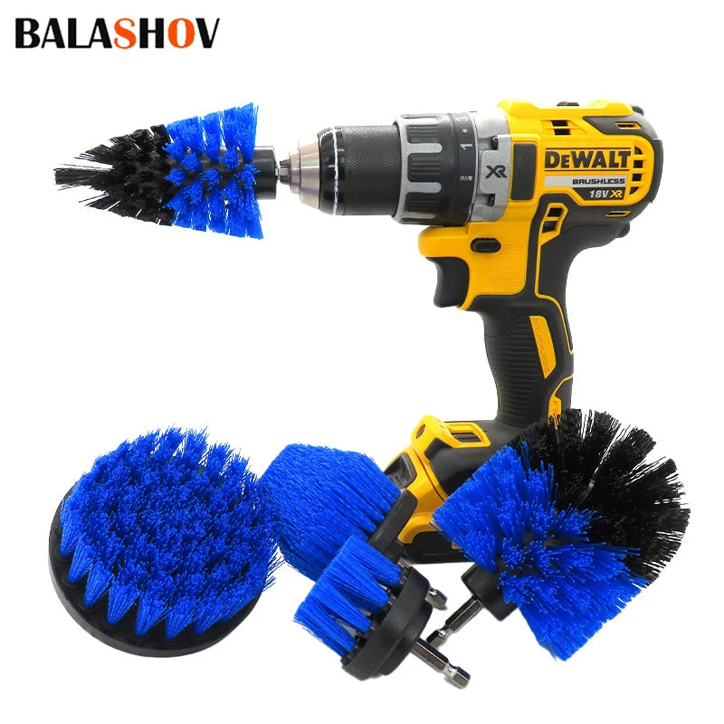 11pcs Electric Drill Brush Head Cleaning Household Universal Tapered