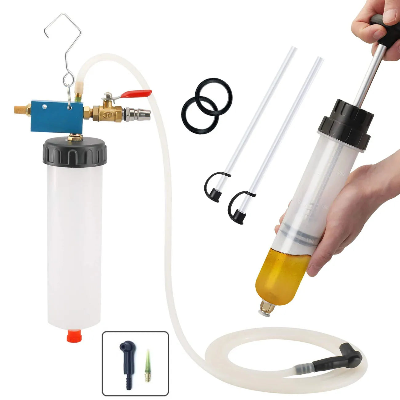 Universal Automotive Fluid Extractor Pump Oil Change Syringe with Hose