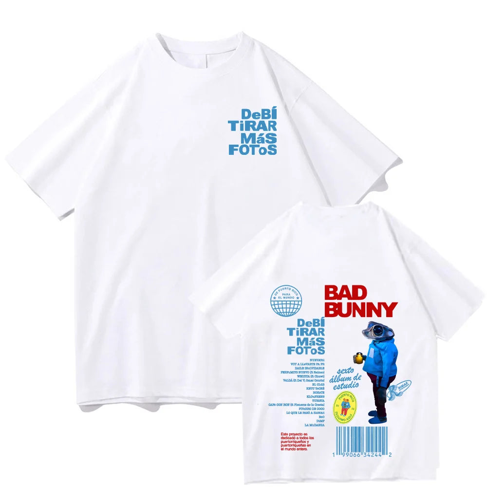 Bad Bunny Debi Tirar Más Fotos T-Shirts Harajuku Unisex Clothes Women
