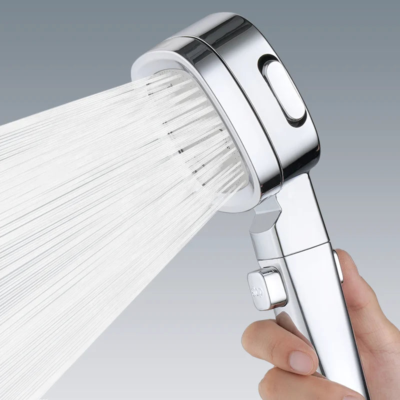 Musurjoy Bathroom Booster Shower Head, 3 Mode Adjustable Spray,