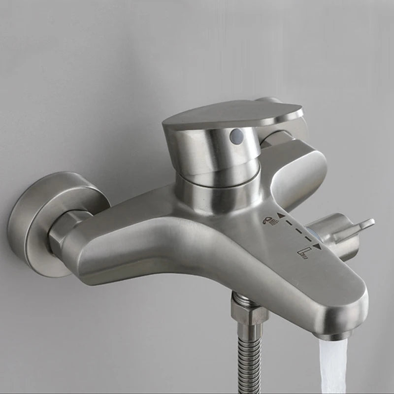 Bathroom Shower Faucet 304 Stainless Steel Mixer Tap Hot and Cold
