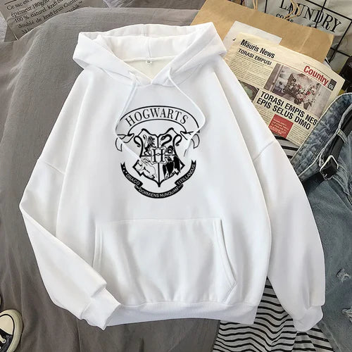 Fashion y2k Hogwarts Printed Hoodies Women Sweatshirt Autumn Winter