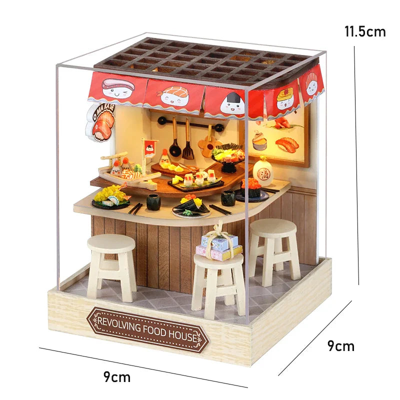 Magic Wooden Doll House Mini Kit DIY Handmade Assembly Model Building