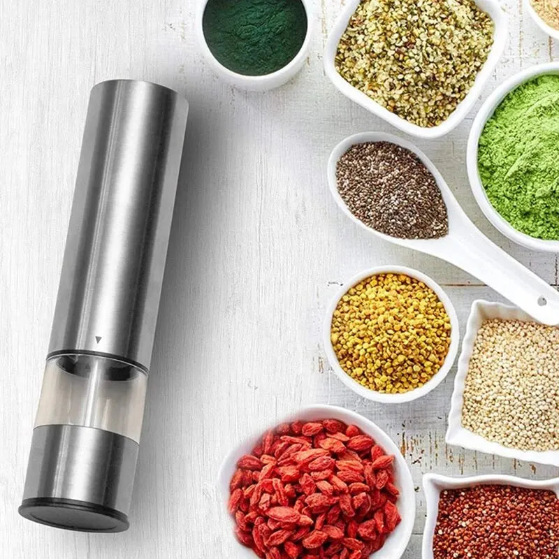 1PC Stainless Steel Electric Pepper Grinder Spices Sea Salt Kitchen